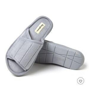 Dearfoams Women's Mickey Terry Adjustable Slide House Slipper. colorsleet.